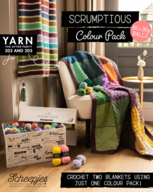 Pakket voor YARN The After Party Scrumptious Squares en Stripes Blanket - nummer 202 en 203