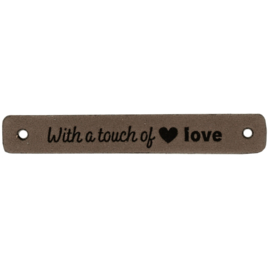 Durable leren aannaaibandje 7x1 cm - With a touch of Love per 2 stuks