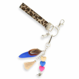 Opry Sleutelhanger met ketting nickel (zilverkleur) - per stuk