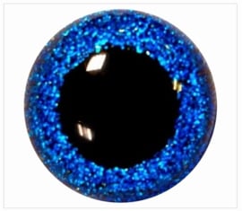 Veilige glitterogen nieuw Blauw 8-15mm