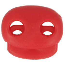 Koordstopper tweegaats ±22x20mm 722 Rood