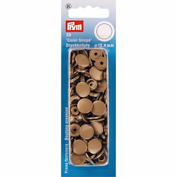 Kamsnaps Prym rond 12,4mm Goud