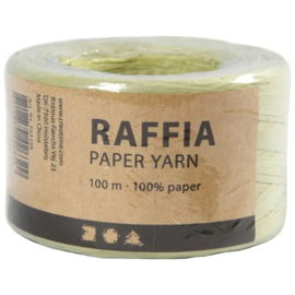 Papier Raffia garen - Lichtgroen - 7-8mm