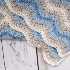 Durable Ripple Blanket Blue