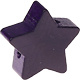 Houten kraal Ster aubergine effen ''babyproof''