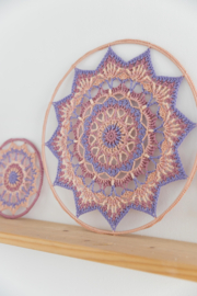 Katia Garen en fourniturenpakket voor set mandalas - roze/paarse tinten