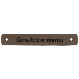 Durable leren aannaaibandje 7x1 cm - Gemaakt door Mama per 2 stuks