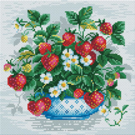 Riolis Diamond Painting kit Mosaic basket of strawberries
