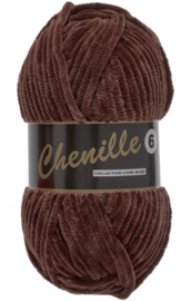 Chenille 6 -Lammy Yarns 110 Donkerbruin