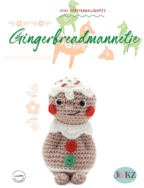 Garen en fourniturenpakket Mini kerstkoukleumpje Gingerbreadmannetje