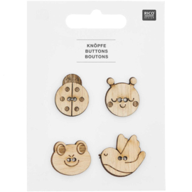 Rico houten dierknoopjes -2