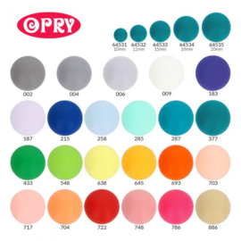 Opry Siliconen kralen 5 stuks 15mm kleur 287 Turquoise 