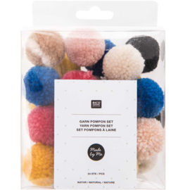 Rico Yarn Pompom set Natural