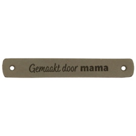 Durable leren aannaaibandje 7x1 cm - Gemaakt door Mama per 2 stuks