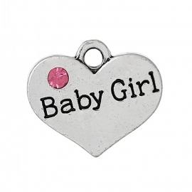 Bedel hart met Baby Girl 17mm