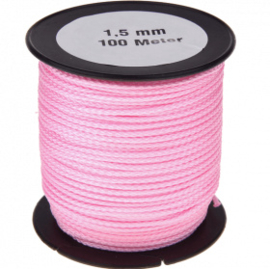 Nylon/polyester koord licht roze