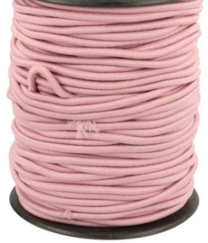 Koordelastiek 3mm Oudroze Mauve