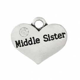Bedel hart met middle Sister 17mm