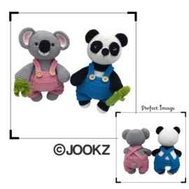 Garen en fourniturenpakket knuffeltjes Koala en Panda