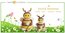 Garen en fourniturenpakket MINI Hollie Hommel knuffel met keuze geluid  (patroon apart bestellen)