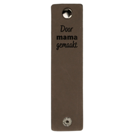 Durable Rechthoekige leren labels met drukknoop van 12 x 3 cm - Door Mama gemaakt per 2 stuks