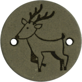 Durable Leren labels rond 2cm - Deer per 2 stuks