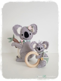 Garen en fourniturenpakket Kira Koala met haar kleine Joey   (patroon apart bestellen)