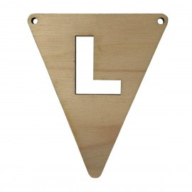 Houten vlagletter L