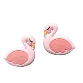 Siliconen kraal Flamingo - Roze