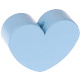 Houten kraal Mini-hart babyblauw effen ''babyproof''