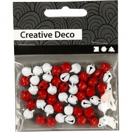 Deko Belletjes 8mm rood/wit