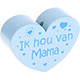 Houten kraal ''ik hou van mama'' babyblauw ''babyproof''