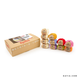 Rainbow Garden KAL 2026 Kit – Katia Fair Cotton - S1 Warme tinten