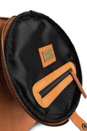 Muud Saturn XL leren tas voor handwerkprojecten 28xØ21cm - Whiskey kleur