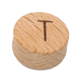Durable houten letterkraal T