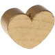 Houten kraal Mini-hart goud effen ''babyproof''
