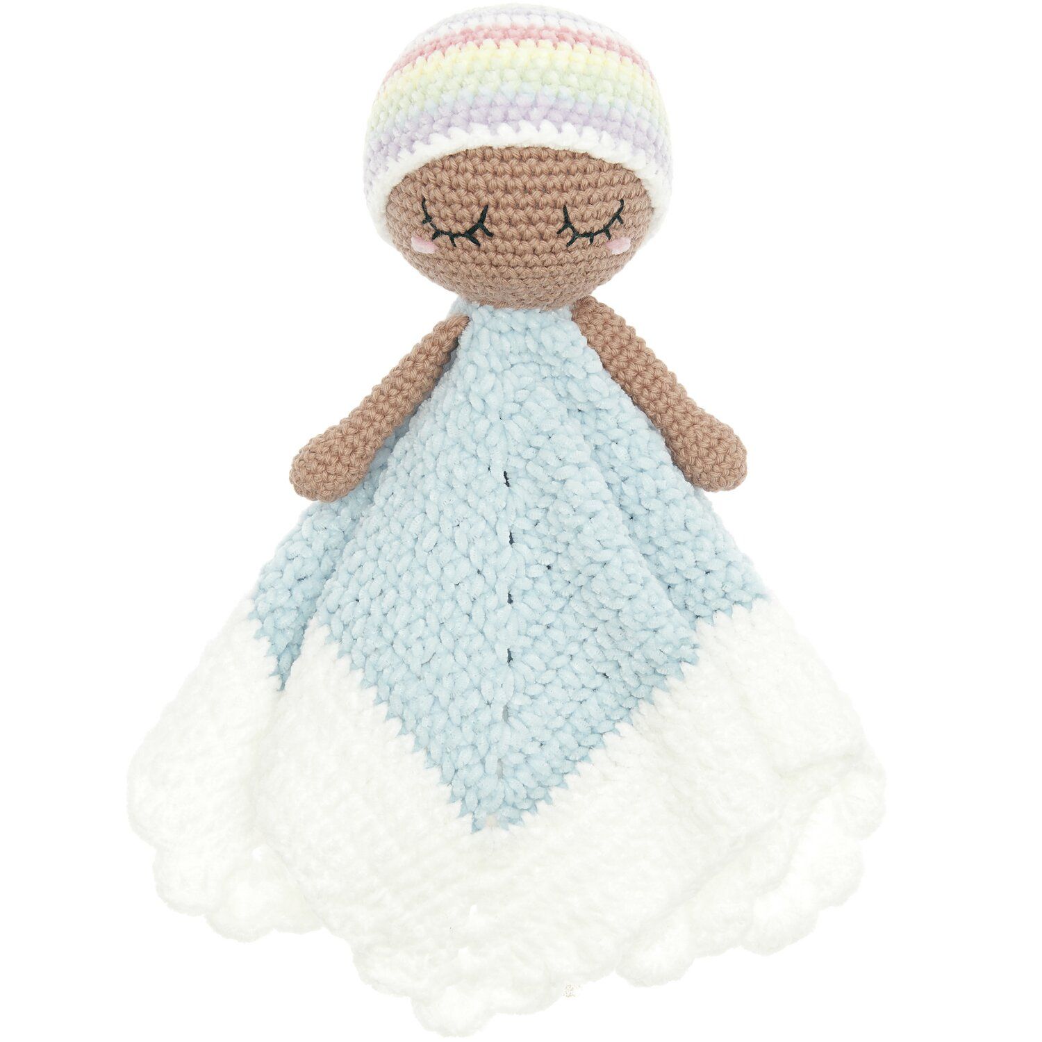 Haakset Ricorumi babydeken knuffel Pastel Regenboog