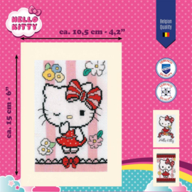 Wenskaart Hello Kitty Flowert Cuteness set van 3