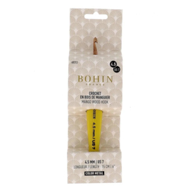 Bohin Haaknaald mangohout 4,5mm