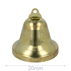 Kerst klokje 20mm - per stuk goudkleurig