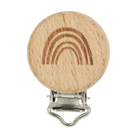 Durable houten speenclip  - Regenboog - 2 stuks