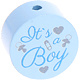 Houten kraal ''It's a Boy'' babyblauw ''babyproof''
