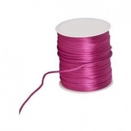 Satijnkoord 2mm Fuchsia