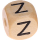 Houten Letterkraal gegraveerd 10mm   - Z -