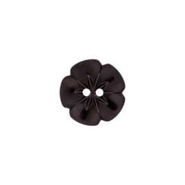 Bloemknoopje met bladnerf -11mm - Zwart