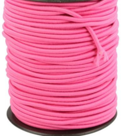 Koordelastiek 3mm Roze Fuchsia