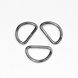 D-ring 20mm - zilverkleurig