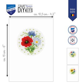 Wenskaart Veldbloemen set van 3