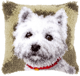 Kussenset kussenknopen - Latchhook - Westie