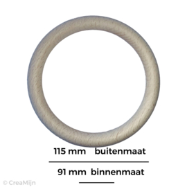 Houten beuken ring 115mm x 12mm